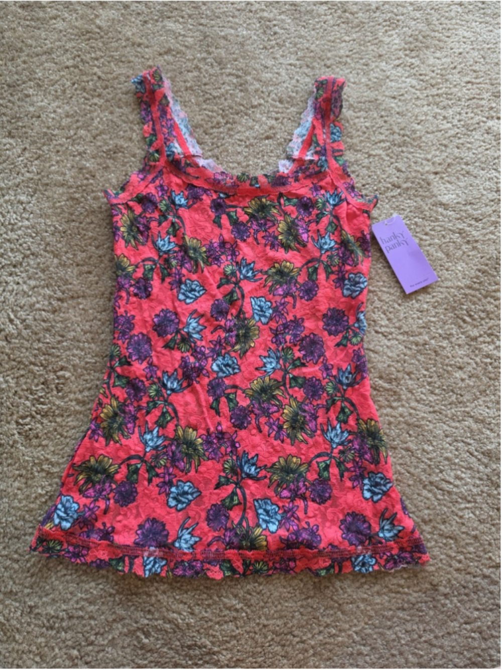 Hanky Panky Signature Lace Printed Camisole Wonderland Blooms XS